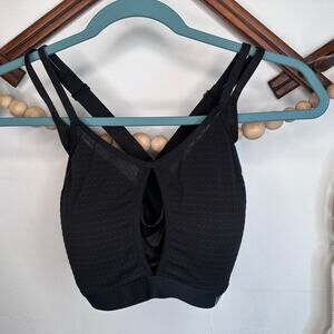 Victoria Sport Black Mesh Detail Sports Bra